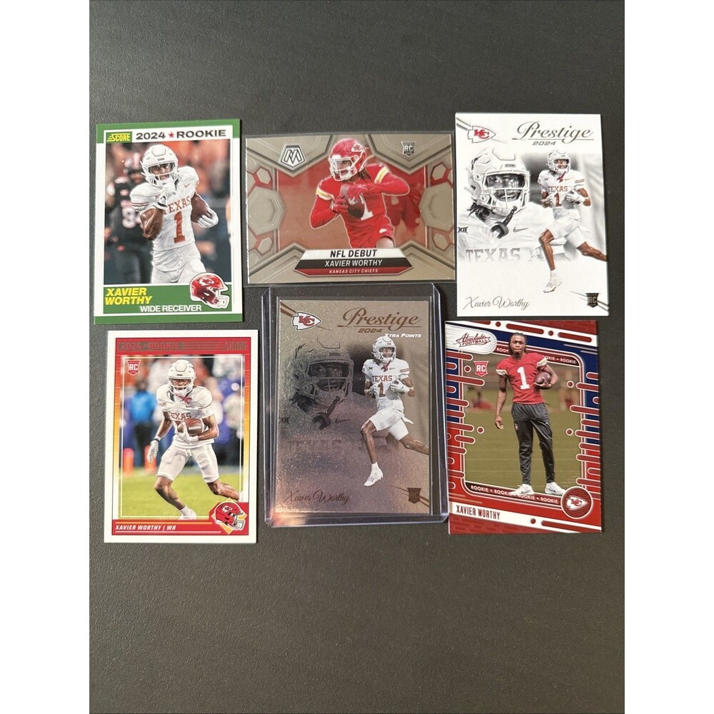 NFL Panini Xavier Worthy Rookie Card Lot Kansas City Chiefs Inserts Parallels